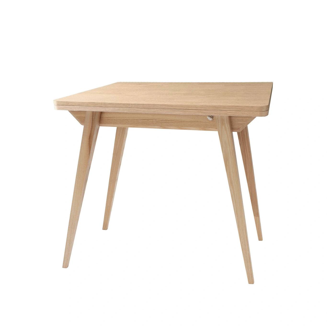 ENVELOPE udtræksbord - fleksibelt spisebord 90x65cm, massivt asketræ og MDF med naturlig askefiner, Ash wood