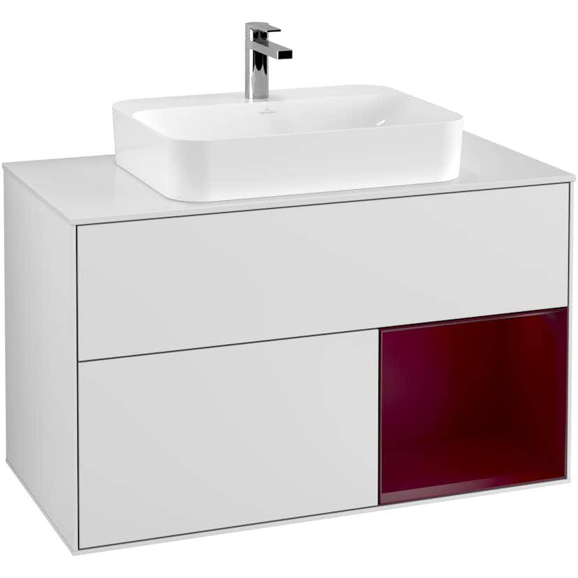 Tvättställsskåp Villeroy & Boch Finion med 2 Lådor Hylla och Bänkskiva för Ytmonterat Tvättställ