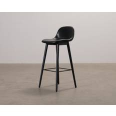 Muuto Fiber barstol med skinnsits svart