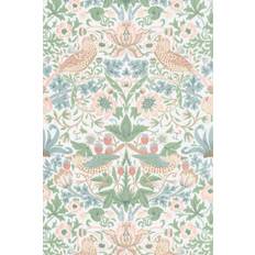 Tapet Simply Strawberry Thief - Cochineal Pink från William Morris & Co