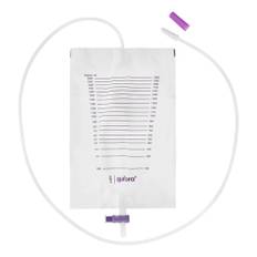 Urinpåse tömbar Qufora - 2,0L 130cm T-ventil - 10 st