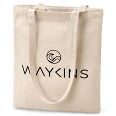 Waykins - Liten vit tote bag i bomull