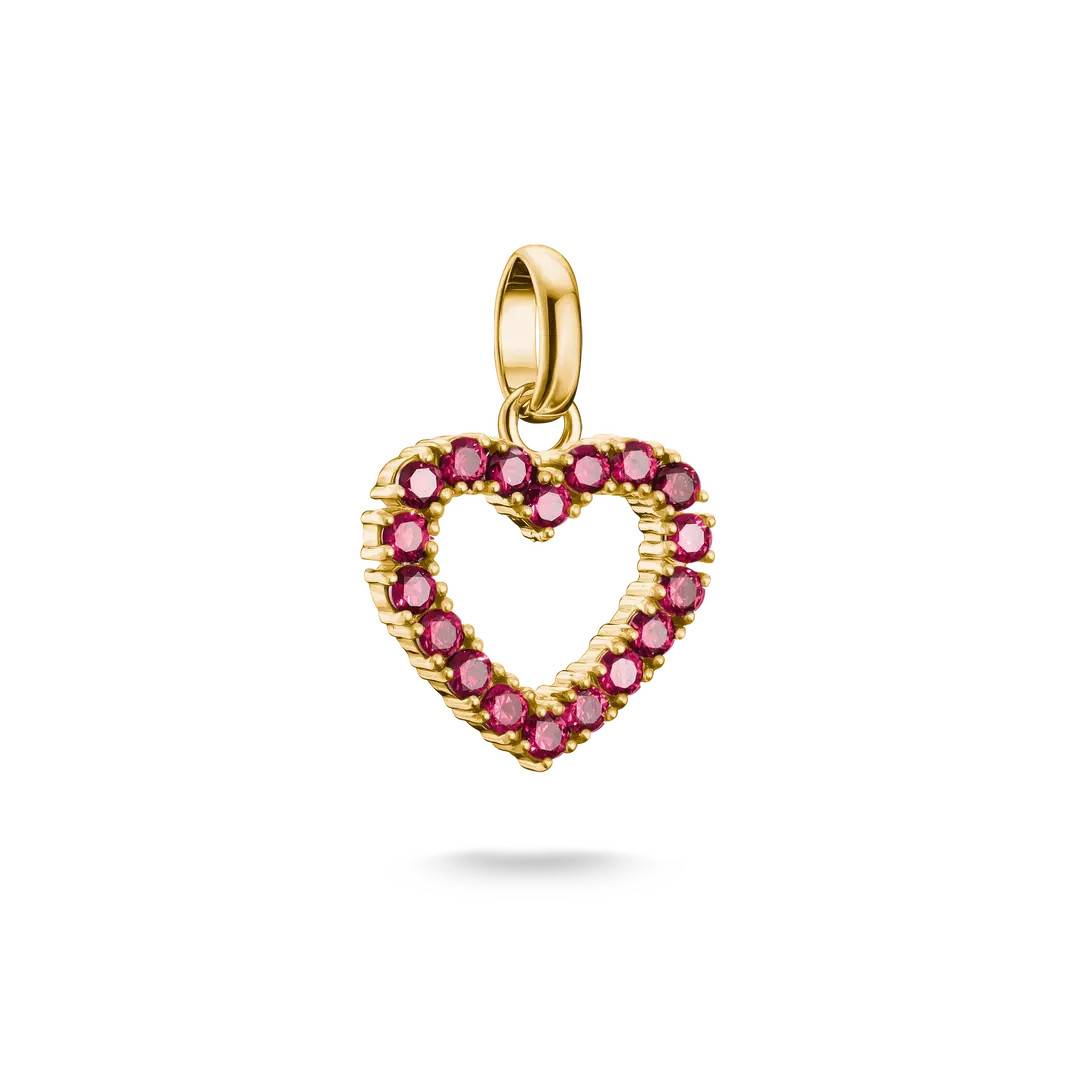 Thomas Sabo - CC Connect Hjärta med Glittrande Stenar Berlock Guld