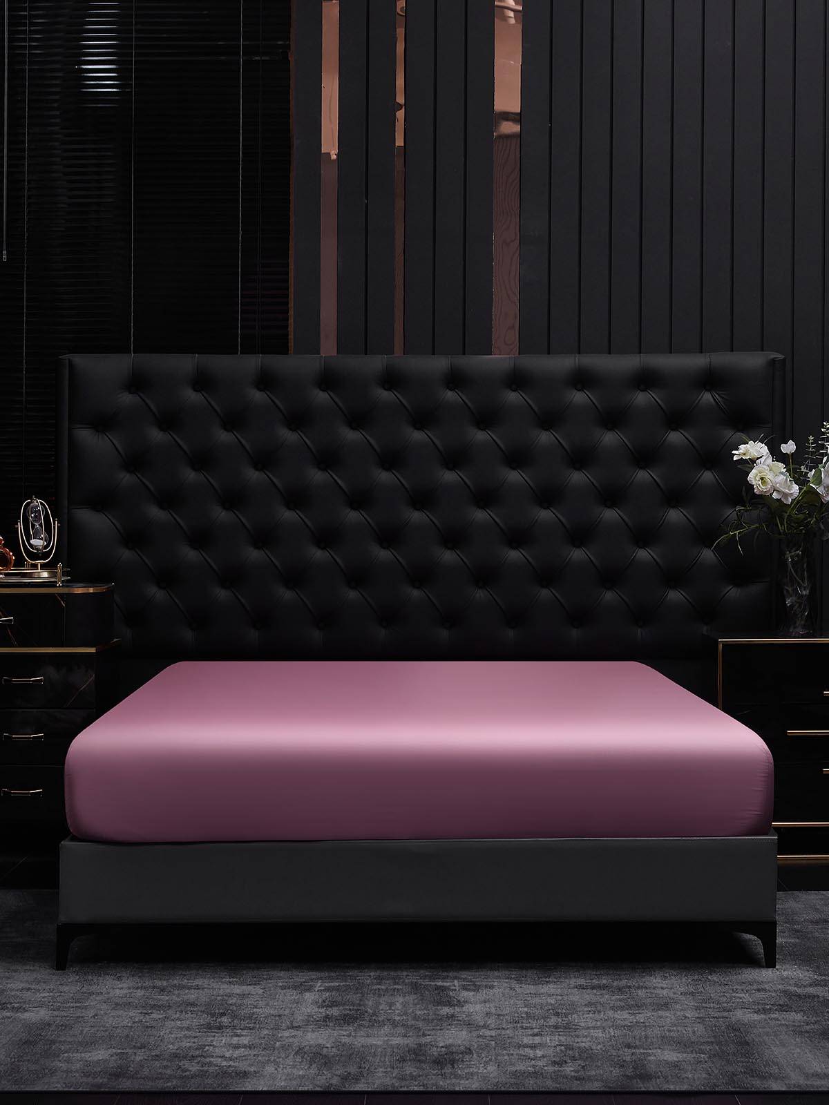 22Momme Mullbärssilke sömlöst Dra-på-Lakan - Blek Mauve / 0,9m Säng(90x200+45cm)