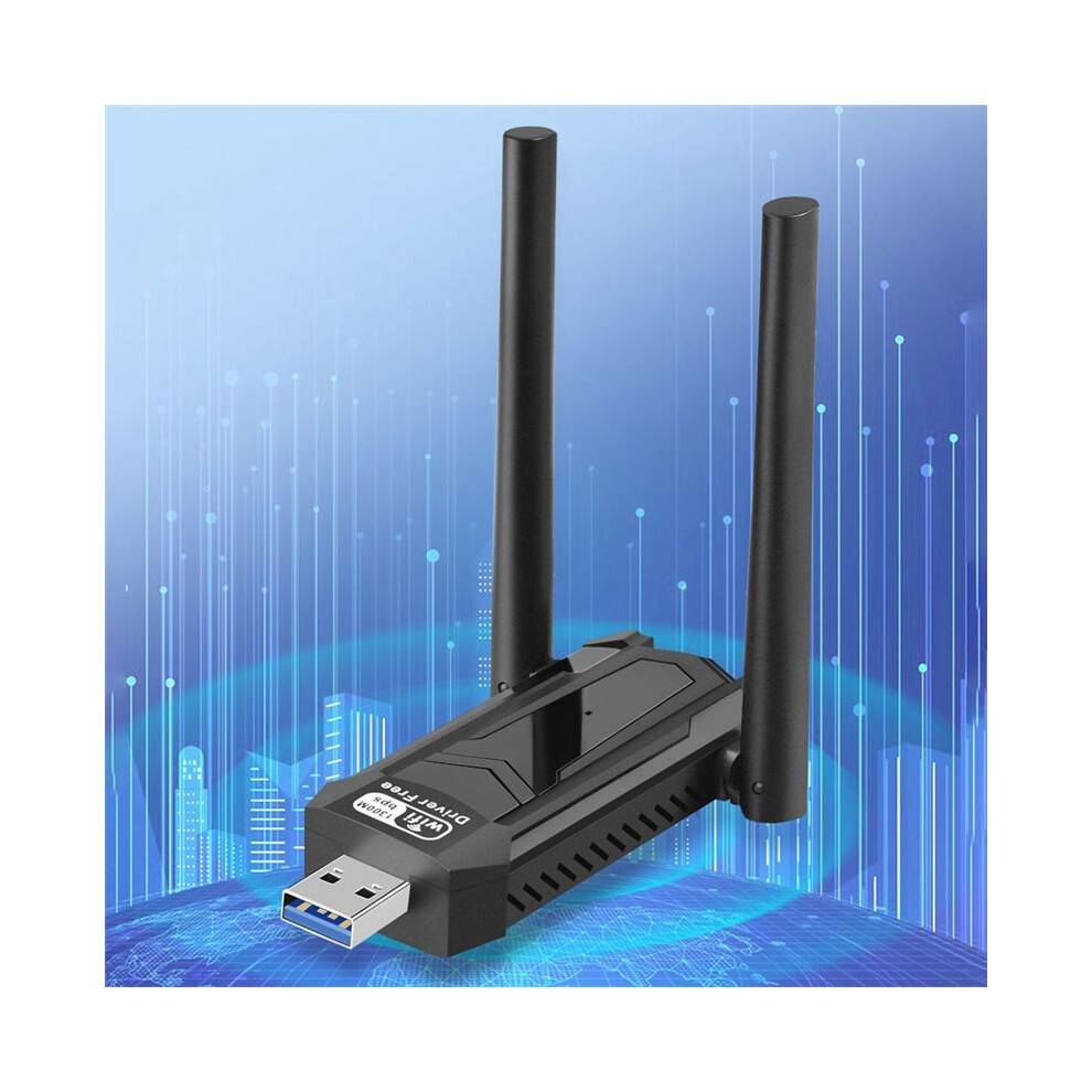 AC1300Mbps USB 5.4 Adapter Wireless WiFi Network Card Dual Band 2.4/5Ghz Dongle for PC Laptop Mouse Keyboard