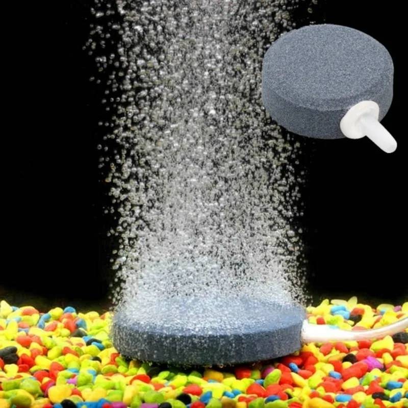 New 40mm Bubble Stone Aerator For Aquarium Fish Tank Pump Hydroponic Oxygen Plate Mini Air Pump Accessories Pet Supllies Tools