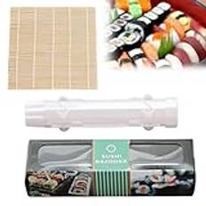 YEAPEAK Sushi Roller Kit Sushi Maker Sushi Maker Set för DIY Sushi Roller Maker Sushimaker och Bamb-Matta? För Nybörjare - Gör-det-själv Sushi-Kit Komplett Vit