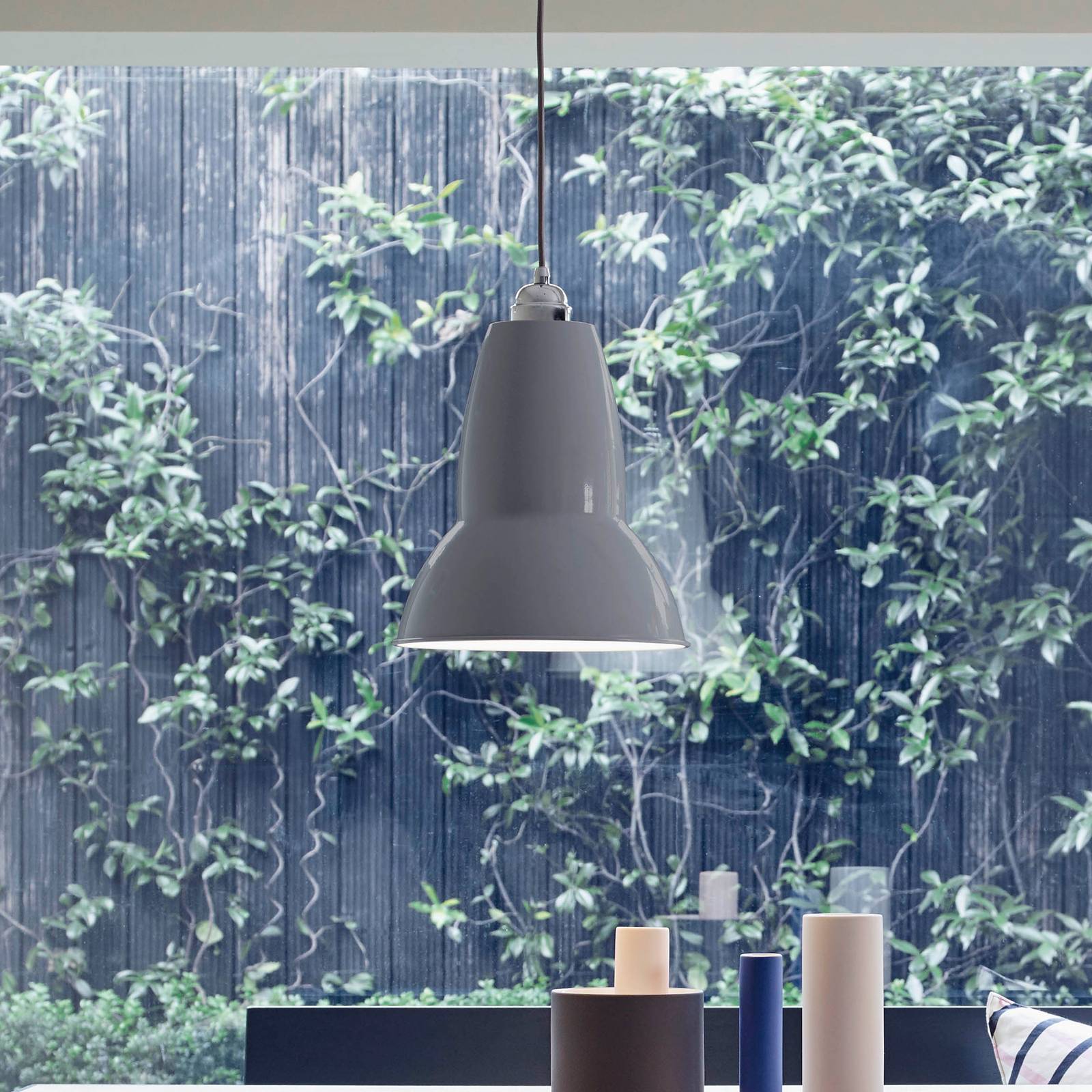 Anglepoise Design pendellampa Original, dimbar, Aluminium / grå / zink, Vardagsrum / matsal, Metall, Industriell design, Pendellampa