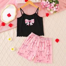 Flickor Söt Munk Patchwork Färgblock Camisole Nattplagg - Multifärgad (8Y,9Y,10Y,11Y,12Y)