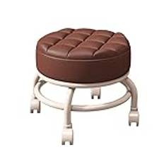 Low Rolling Stool Rolling Stool With Wheels and Comfortable Thickened Sponge Cushion,Low Pedicure Stool (T) (F) (A)