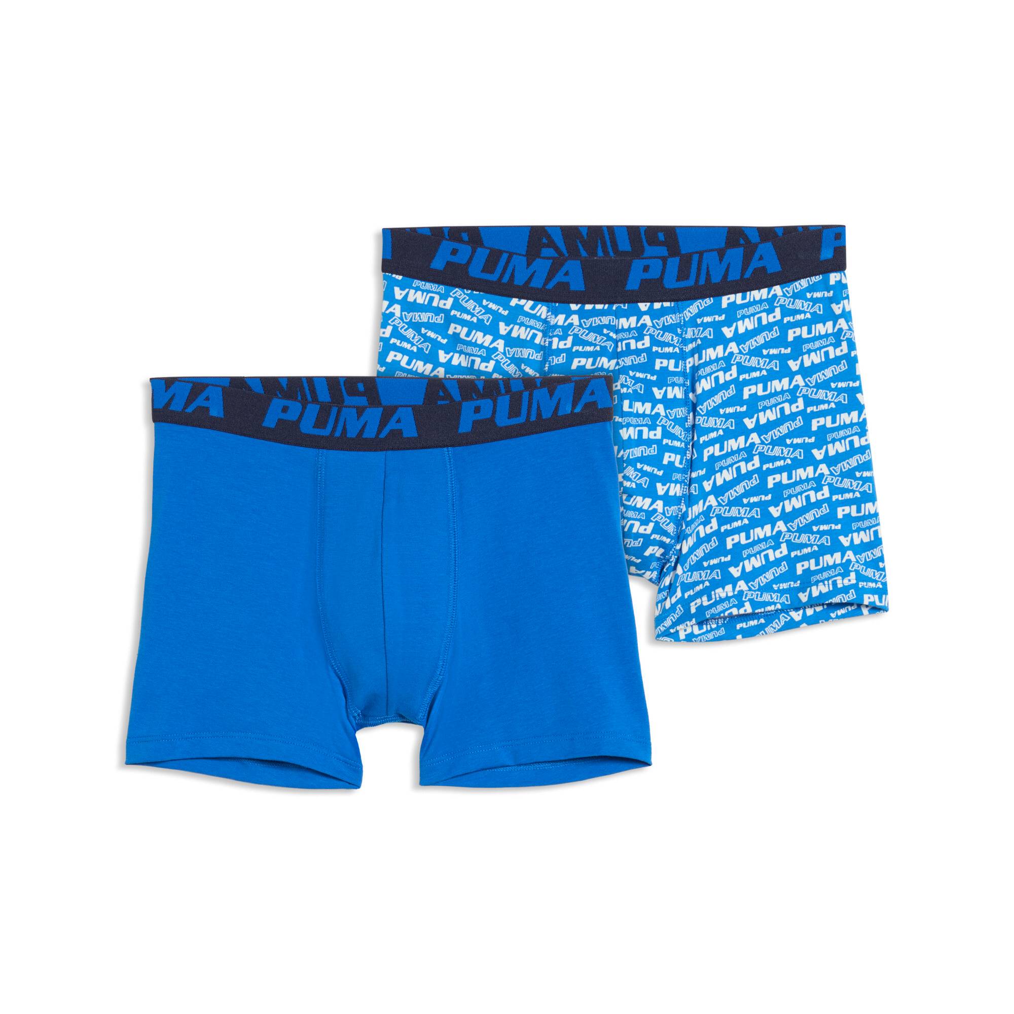 PUMA Boxers Youth (2-Pack), Clothing, Blue/Navy, 12