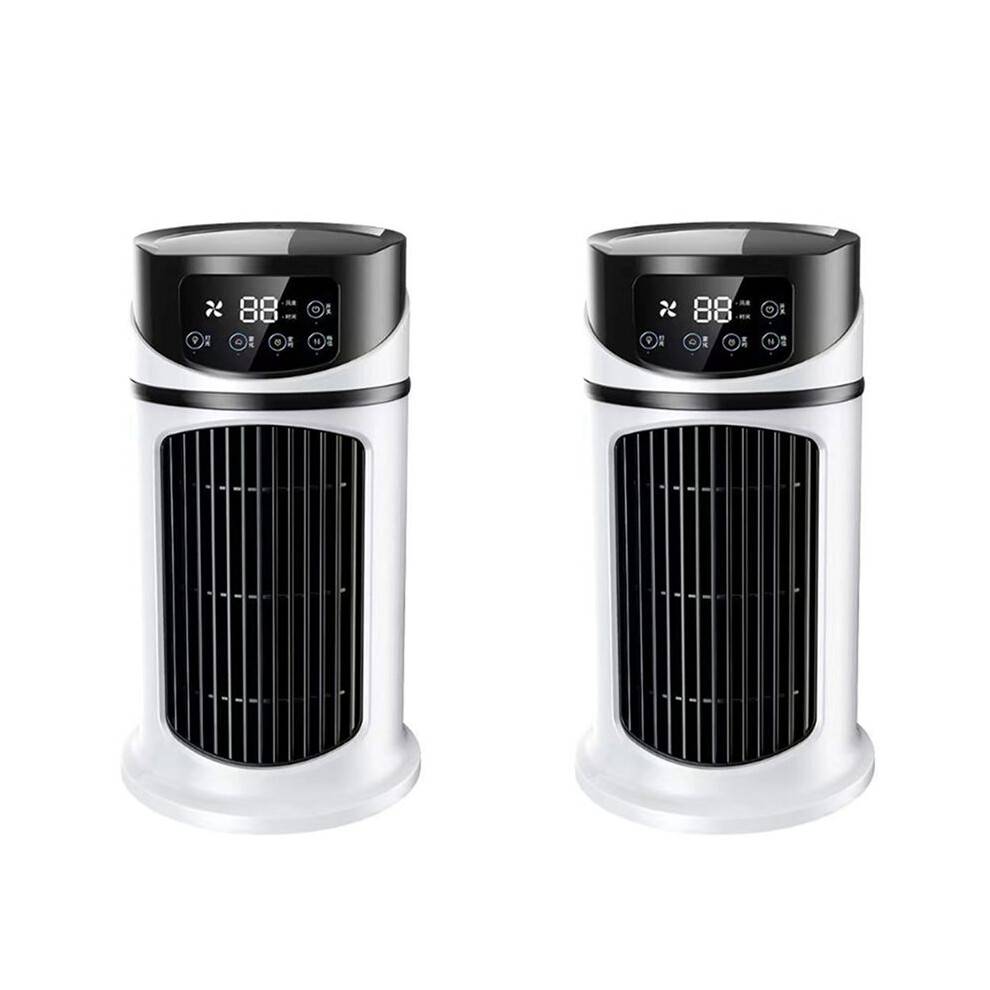 2X Portable Air Conditioner Home Air Cooler Portable Air Conditioner for Office 6 Gears Wind Black White