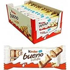 KINDER BUENO Vit, 2 stänger, 43 g, kartong med 30 stycken
