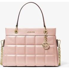 MK Susan Medium Quilted Leather Satchel - Pink - Michael Kors