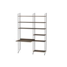 Kidsroom D Reol - Sort/Valnød - String Furniture