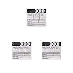 3 set trä regissör filmscen klapperboard TV video klapperbräda film fotografisk rekvisita hängande dekorationer vit