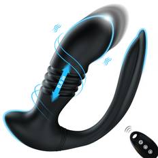 Paloqueth Thrusting Anal Vibrator Prostate Massagger Black - svart