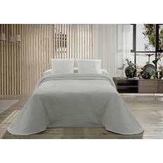 Hosteline PALMA Pearl Gray Enkel Sängöverkast Quilt