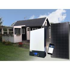 Solcelleanlæg 3.960Wp/ 48V med batteri og 5.000W inverter, Lithium UDEN monteringsbeslag