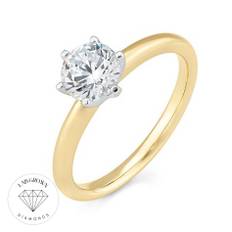 Bicolor Solitaire ring i 18 karat med lab-grown diamant - 0.50 ct lab-grown diamant