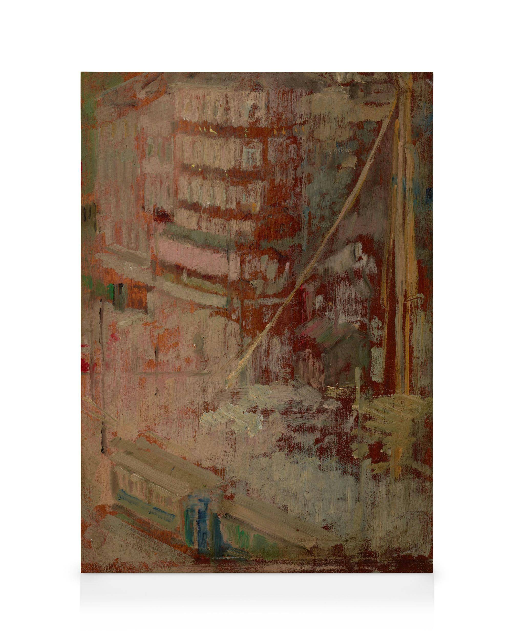 Canvastavlor Olga Boznańska - Motif from Paris Canvastavla (70x100 cm - Mörk ekram)