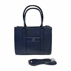 MILANO Women Tote Bags Pu Leather Minimalist Quiet Luxury Fashionable Business Casual Solid Color  High Capacity  For Work Travel Dating Commuter Bag - Blue