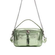 Helena Metallic Light Green-Schoudertas - Green / one size