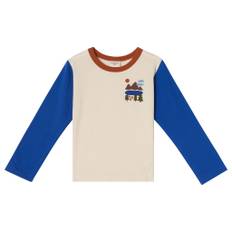 Kuling GOTS Athens Långärmad T-shirt Doodle Map 74/80 cm  Vit  74/80 cm  Unisex