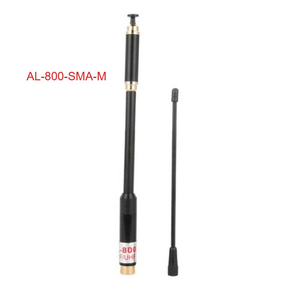 Al -800 antenn high gain super teleskopisk 144/430 mhz sma-f sma-m bnc för hyt baofeng uv -5r uv -82 etc - Sma-m