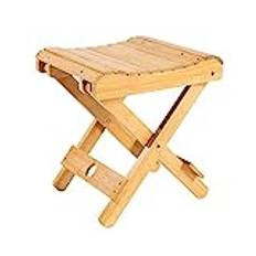 SANGDA Fällbar pall, trä badrum duschpall, bärbar hopfällbar duschstol, rakning fotstöd, hopfällbar liten stol för trädgård, badrum, balkong, spa