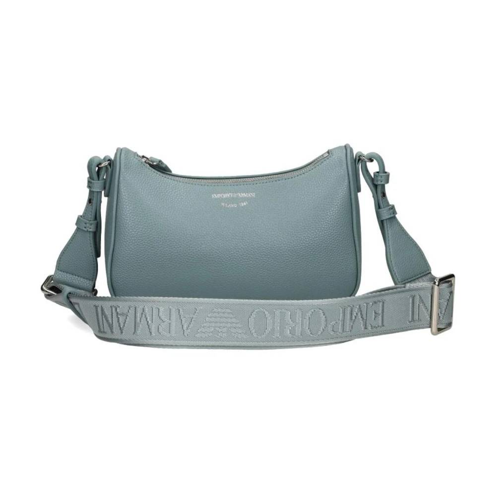 Emporio Armani Læder Skuldertaske - Tasker - Dame - Grå - ONE SIZE - Uld