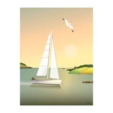 VISSEVASSE Plakat - Sailboat 50x70 cm