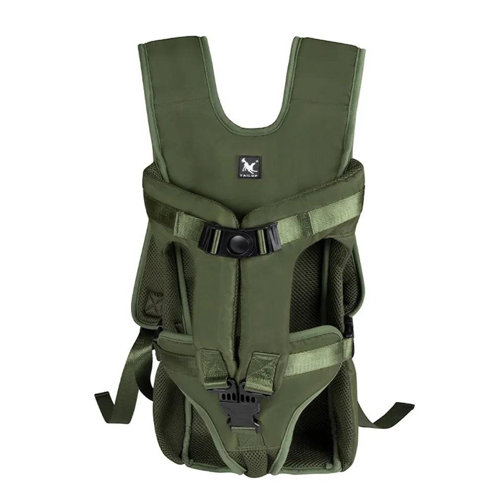 Breathable Pet Carrier Backpack for Small & Medium Dogs - Green / XL-double breast / SPC