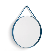 HAY Strap Mirror No. 2 Blue Ø: 70cm.