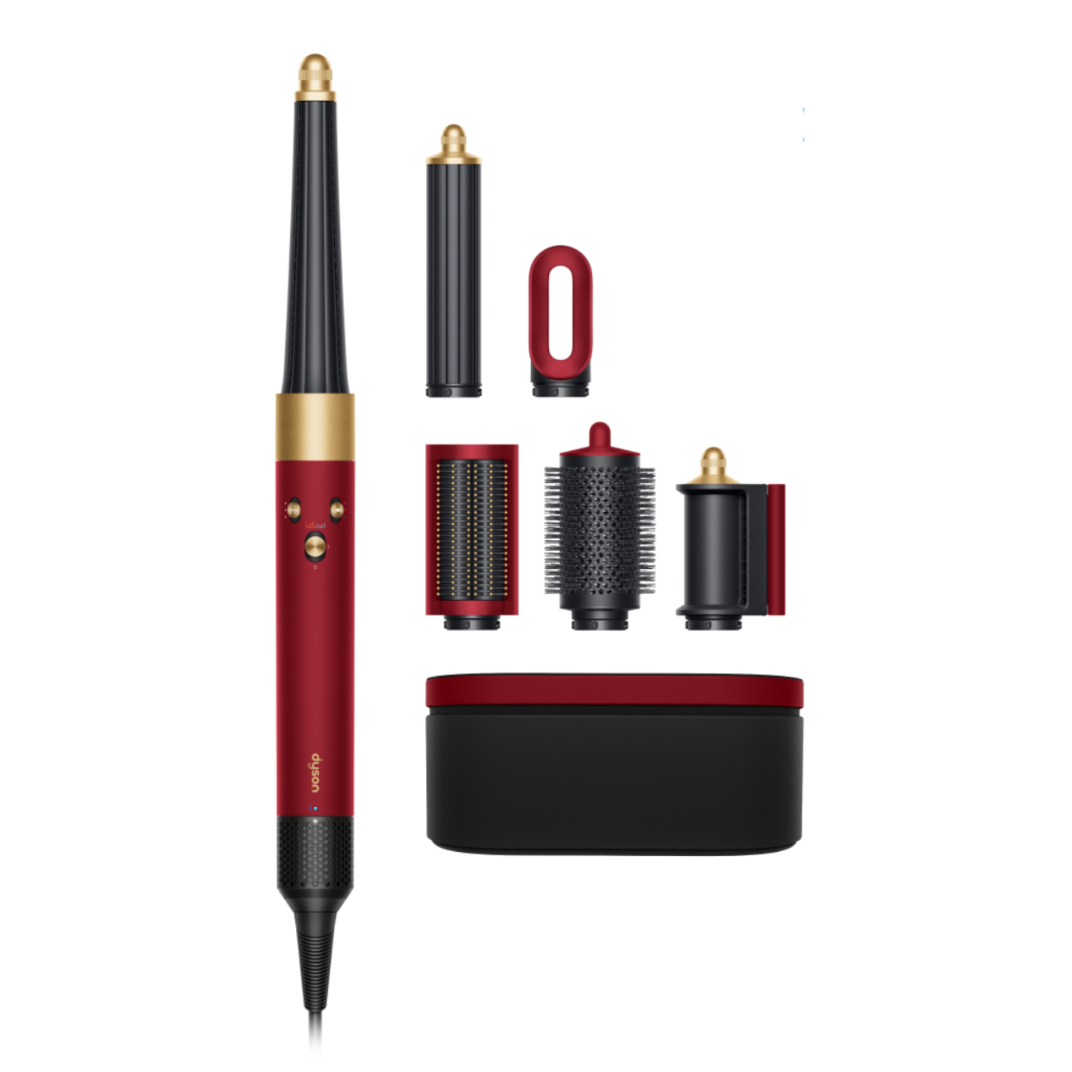 Dyson Nya Dyson Airwrap I.D.™ Multi-Styler Och Hårfön - Straight+Wavy (Red Velvet/Gold) - Red velvet / Gold