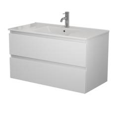 Tvättställsskåp Bath Deluxe Camden Riva 2L Vit Matt 90Cm