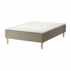 IKEA - SKÅRER boxmadras med topmadras, fast mørkbeige/Nisseholm hvid, 120x200 cm