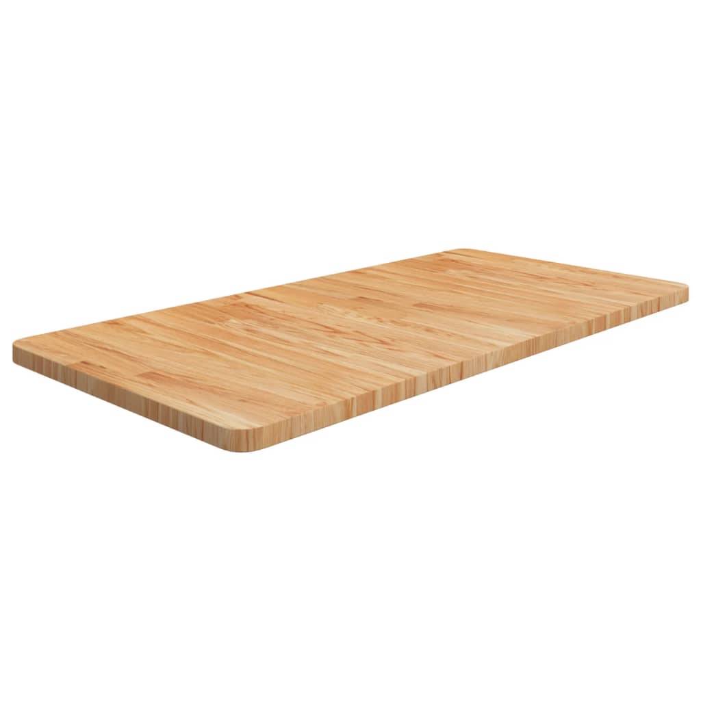bordplade til badeværelse 100x50x2,5 cm massivt træ lysebrun