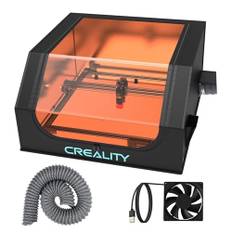 Creality Lasergravierer Gehäuse, Faltbare Laser Gehäuse mit Abluftventilator und Rohr, 700x720x400mm, Feuerfest,Augenschutz, Gegen Rauch,Lärm, für Creality Lasergravurmaschine usw.