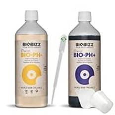 BioBizz Bio pH-Minus 250 ml + pH+Plus 250 ml - pH Lifter Grow Odling Inomhus Utomhus Gödselmedel Flytande Lift