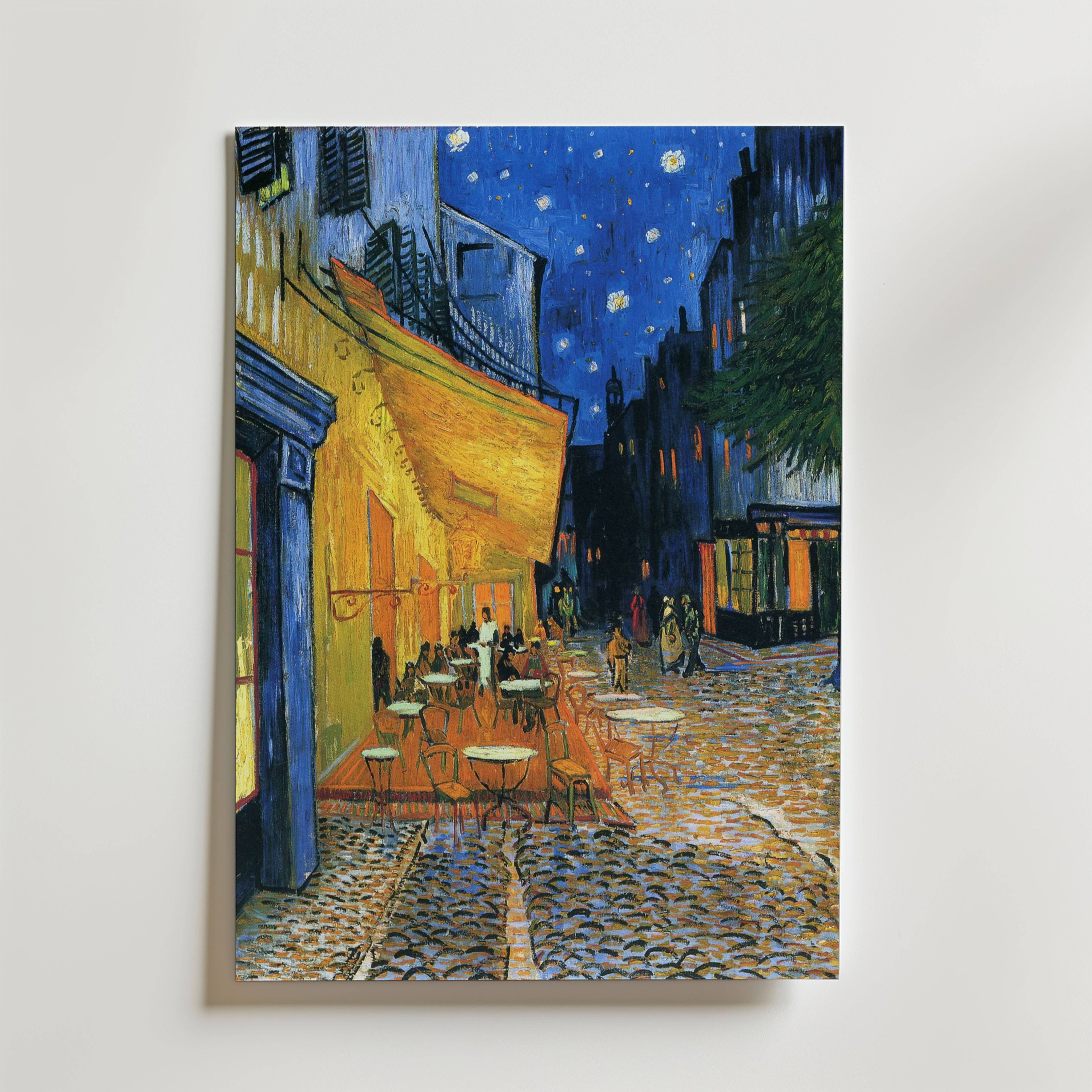 Van Gogh Cafe Terrace At Night Poster - Premium Canvas 70x100 cm Utan passepartout