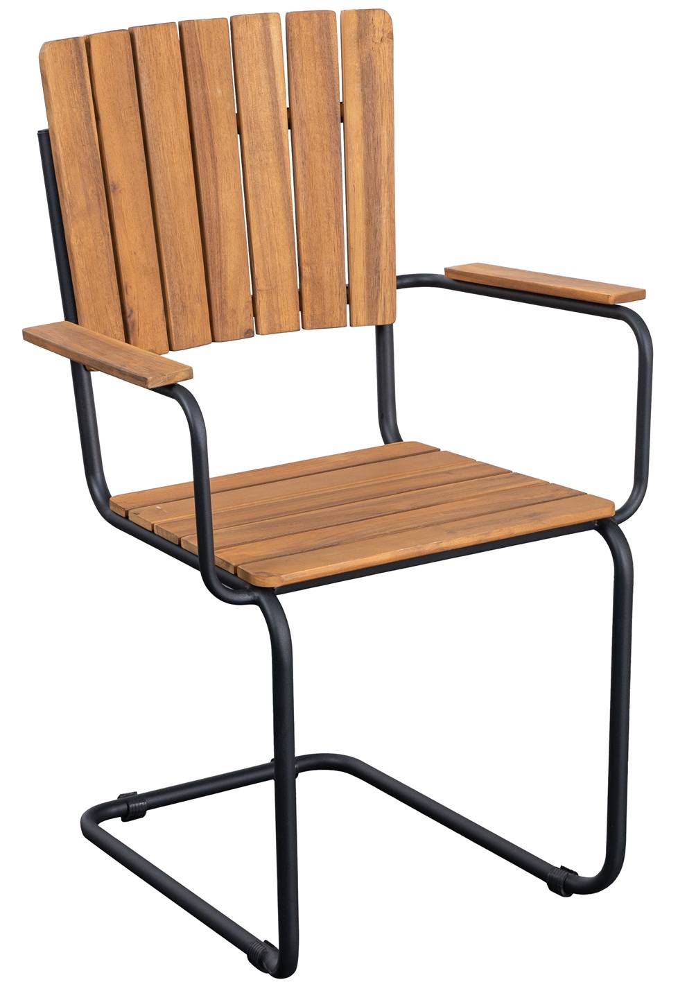 4 st Holmö utematstol med armstöd brun/svart
