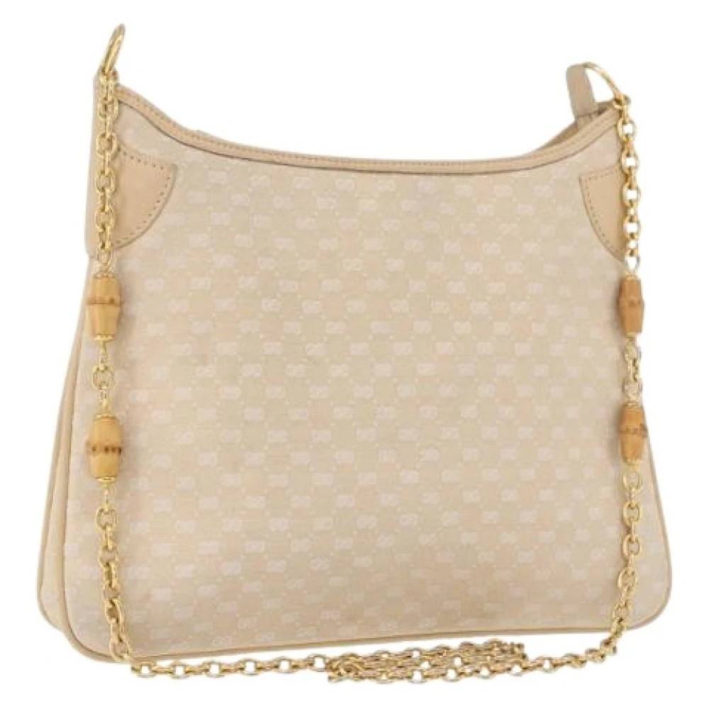 Gucci Vintage - Pre-owned Vintage Micro Small GG Canvas Shoulder Bag Vintage - Dam - ONE Size - Läder