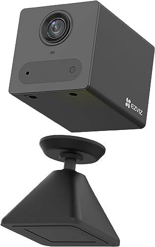 EZVIZ CB2 batterikamera Trådlös inomhus 512 GB, ingen plug-in, ingen prenumeration, med ljudvideo, appkontroll, 2,4 GHz, rörelse-/mänsklig upptäckt, nattseende, tvåvägsljud, Google Alexa Control