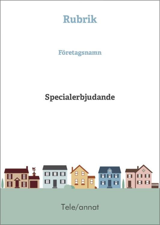 A6-flyers - Vita - Kvarter - Bygg & Anläggning