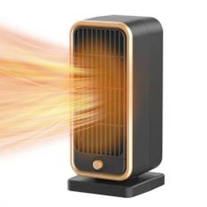 Space Heater 500W PTC Keramisk Lågbrus Snabbuppvärmning Bärbar Personlig Värmefläkt med 30 grader EU Plug svart