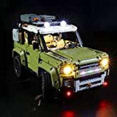 BRIKSMAX Led belysningsset för Lego Technic Land Rover Defender, kompatibel med Lego 42110 byggklossar modell – utan Lego set