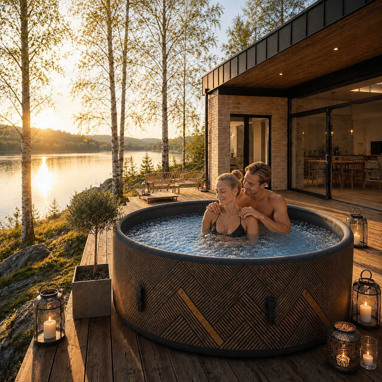 Wi-Fi Mspa Mono-ECO udendørs spa til 6 personer