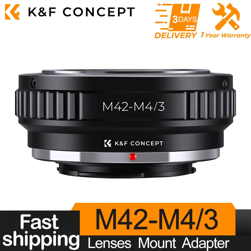 K&F CONCEPT M42-M4/3 Lens Adapter Ring for M42 Lens to Micro Four Thirds M4/3 MFT Camera GF1 GH2 G3 GH3 GX1 EP1 EP2 EP3 EM5