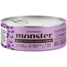 Monster Pet Food Cat Adult Multi Duck/Game Burk 100 g x 12